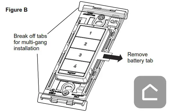 legrand WNRCB40 Wireless Smart Scene Controller - battery