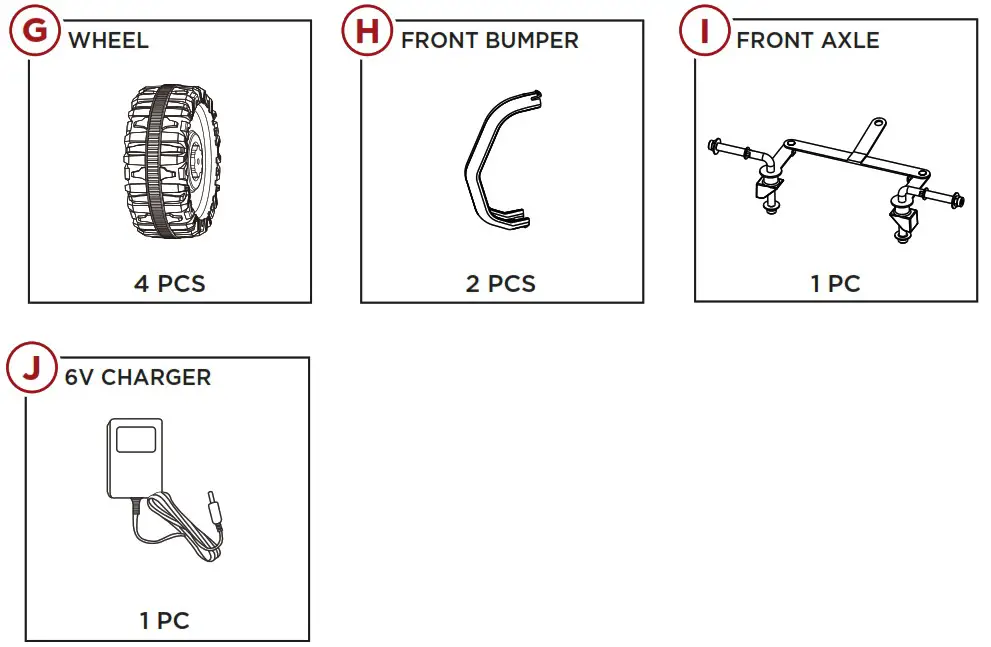 bcp SKY6818 6V Kids Ride On ATV 4 Wheeler - PARTS 2
