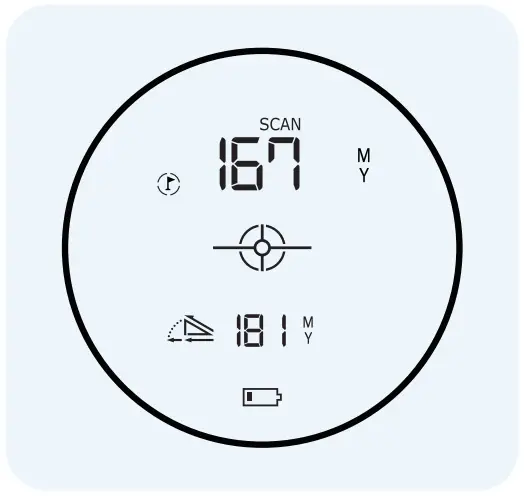 Shot Scope Pro L2 Laser Rangefinder - Display