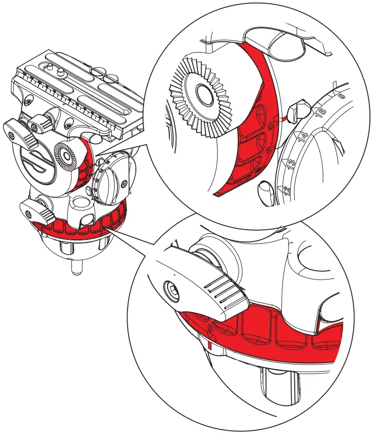 sachtler S2069 0001 FSB 8 Mk II Fluid Head - Adjusting the Drags