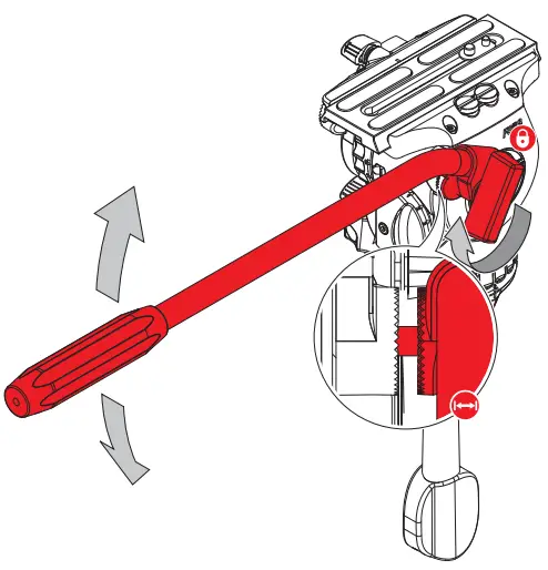 sachtler S2069 0001 FSB 8 Mk II Fluid Head - Adjusting the Pan Bar