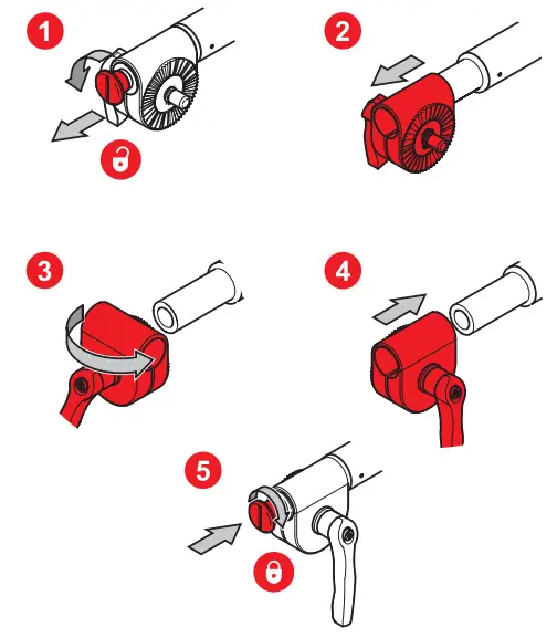 sachtler S2069 0001 FSB 8 Mk II Fluid Head - Configuring the Pan Bar