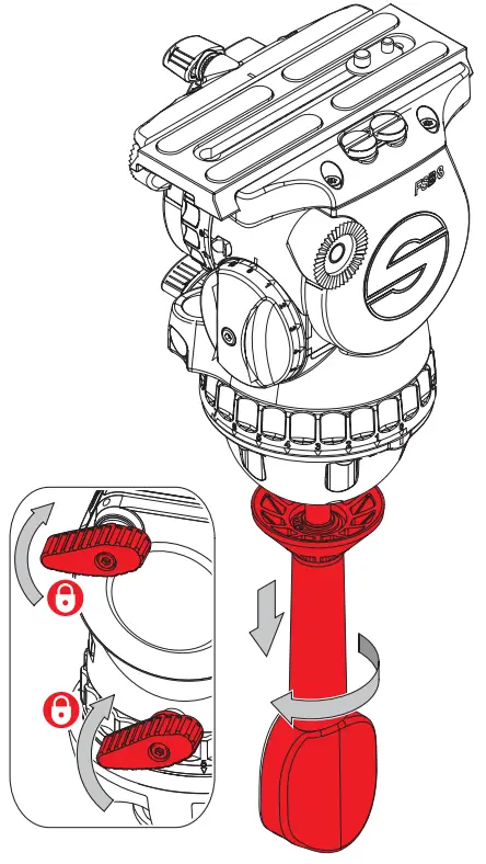 sachtler S2069 0001 FSB 8 Mk II Fluid Head - Mounting to a Tripod
