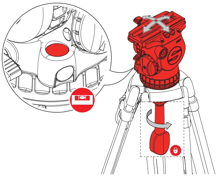 sachtler S2069 0001 FSB 8 Mk II Fluid Head - Move the head