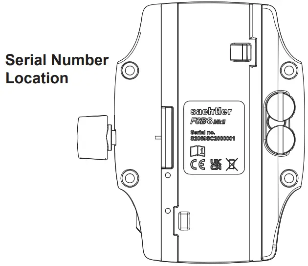 sachtler S2069 0001 FSB 8 Mk II Fluid Head - Serial Number Location