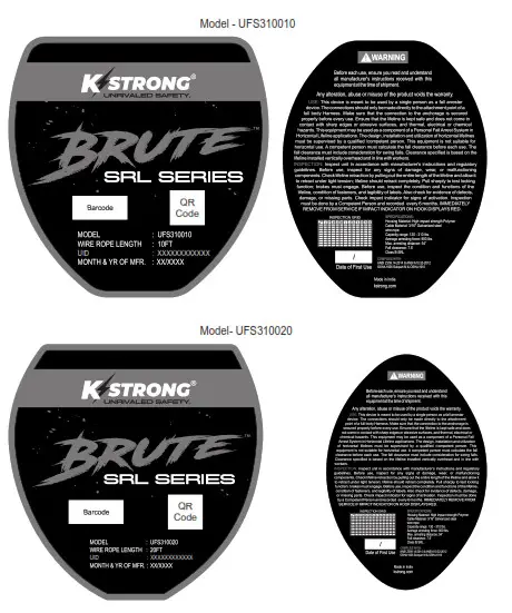 KSTRONG UFS310010 Self Retracting Devices - FIG 16
