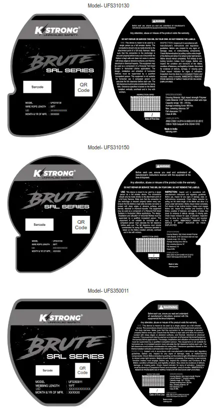 KSTRONG UFS310010 Self Retracting Devices - FIG 18