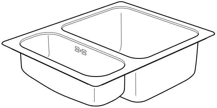 IKEA HILLESJON Inset Sink Instruction Manual - Figure 1