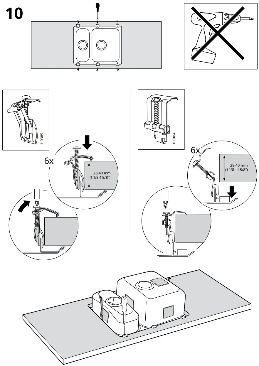 IKEA HILLESJON Inset Sink Instruction Manual - Figure 16