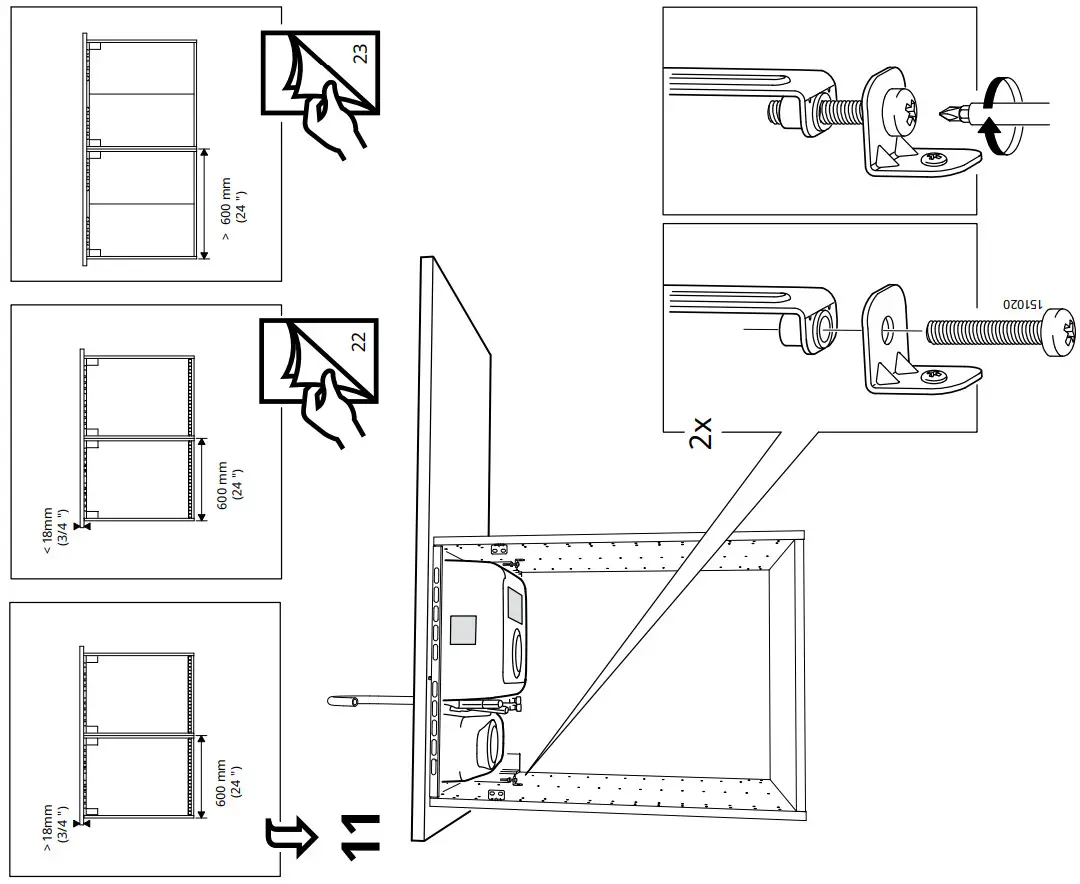 IKEA HILLESJON Inset Sink Instruction Manual - Figure 17