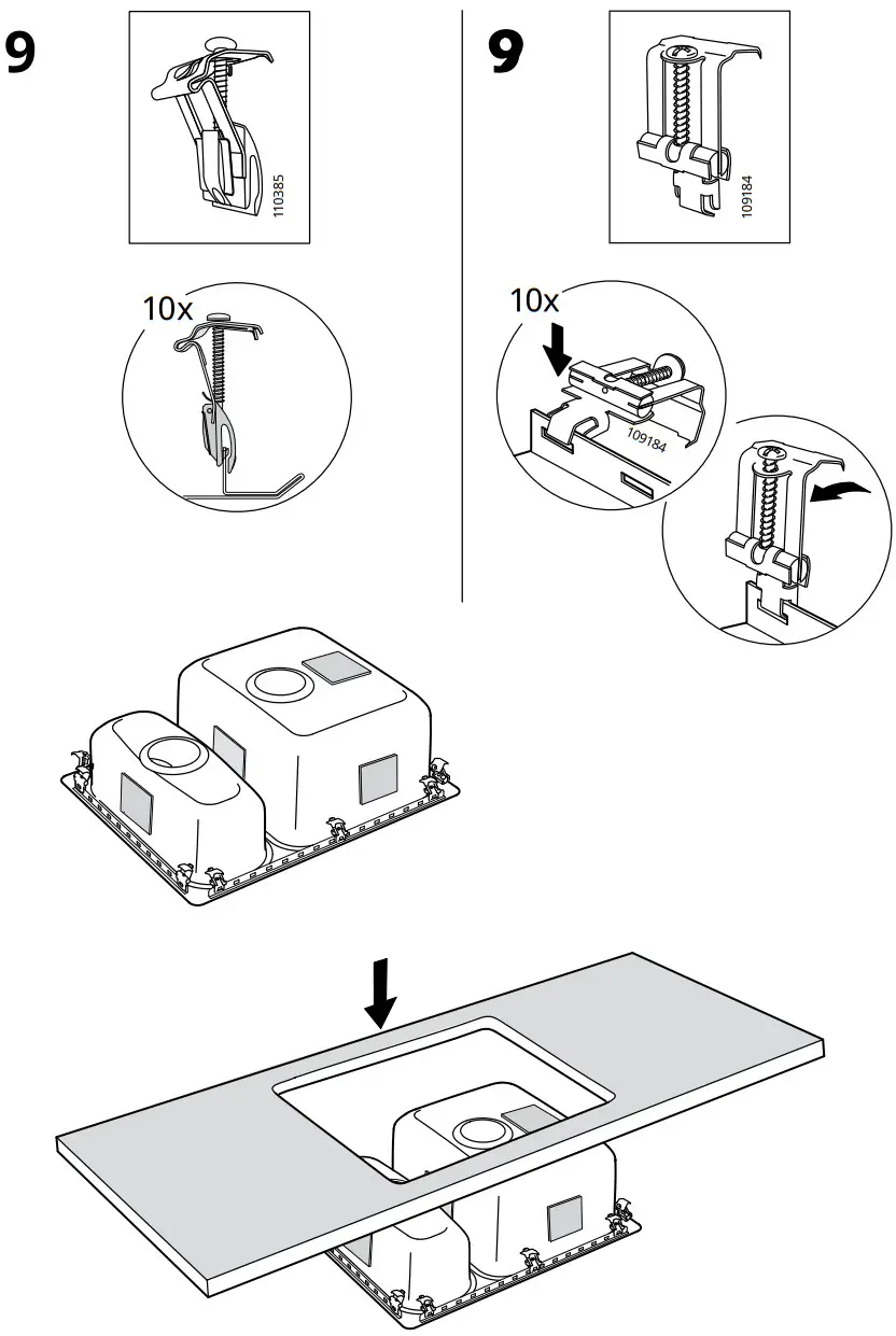 IKEA HILLESJON Inset Sink Instruction Manual - Figure 19