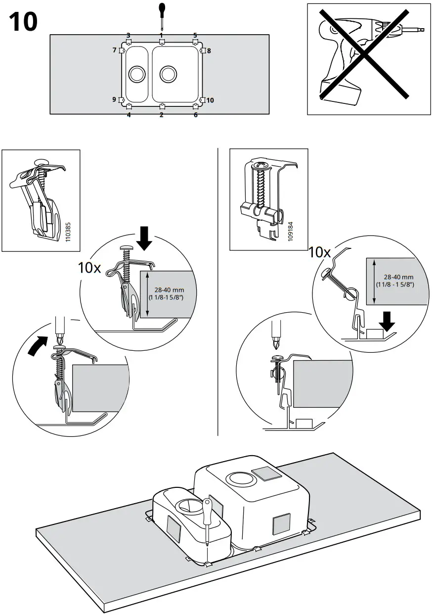 IKEA HILLESJON Inset Sink Instruction Manual - Figure 20