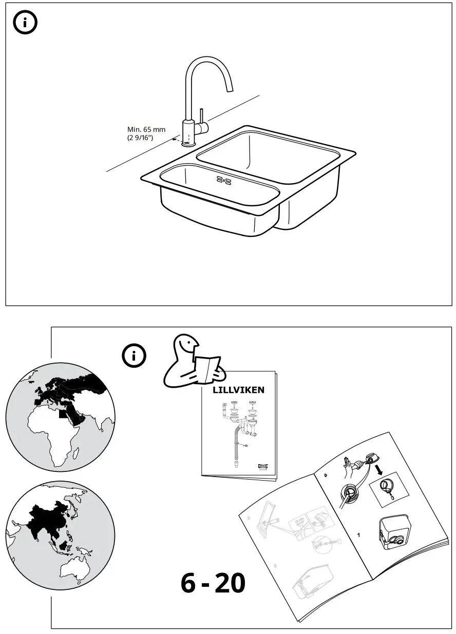 IKEA HILLESJON Inset Sink Instruction Manual - Figure 21