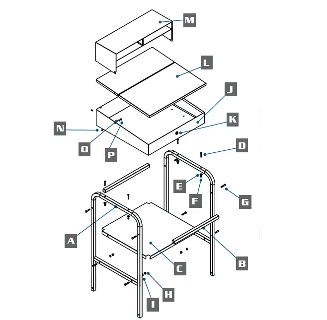 LAVEX-INDUSTRIAL-Stationary-Receiving-Desk-FIG-1