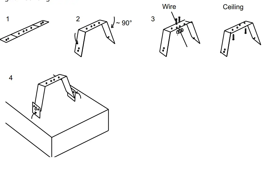 FRICO Elztrip EZ300 Electric Radiant Heater - Mounting