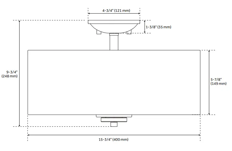 SIGNATURE HARDWARE 440803 Polished Nickel Incandescent Flush Mount Light - fig