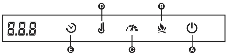 TURBRO INF28 3D Electric Fireplace Insert - Control Panel