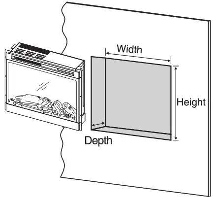 TURBRO INF28 3D Electric Fireplace Insert - Installation 4