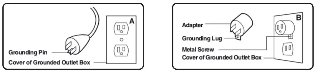 TURBRO INF28 3D Electric Fireplace Insert - US 3 Pin Polarized Plug