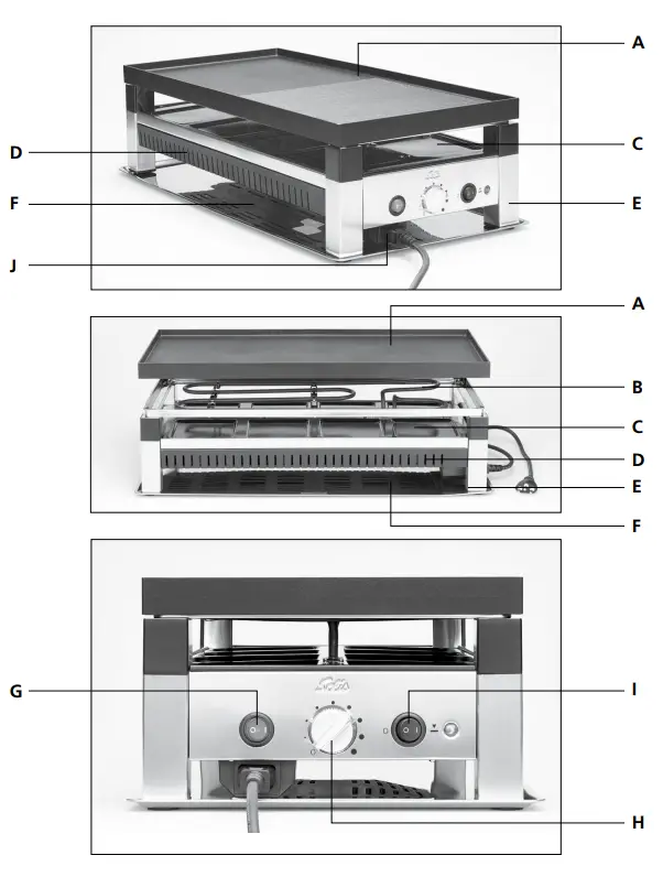 Solis 791 5 In 1 Table Grill for 8 - DESCRIPTION
