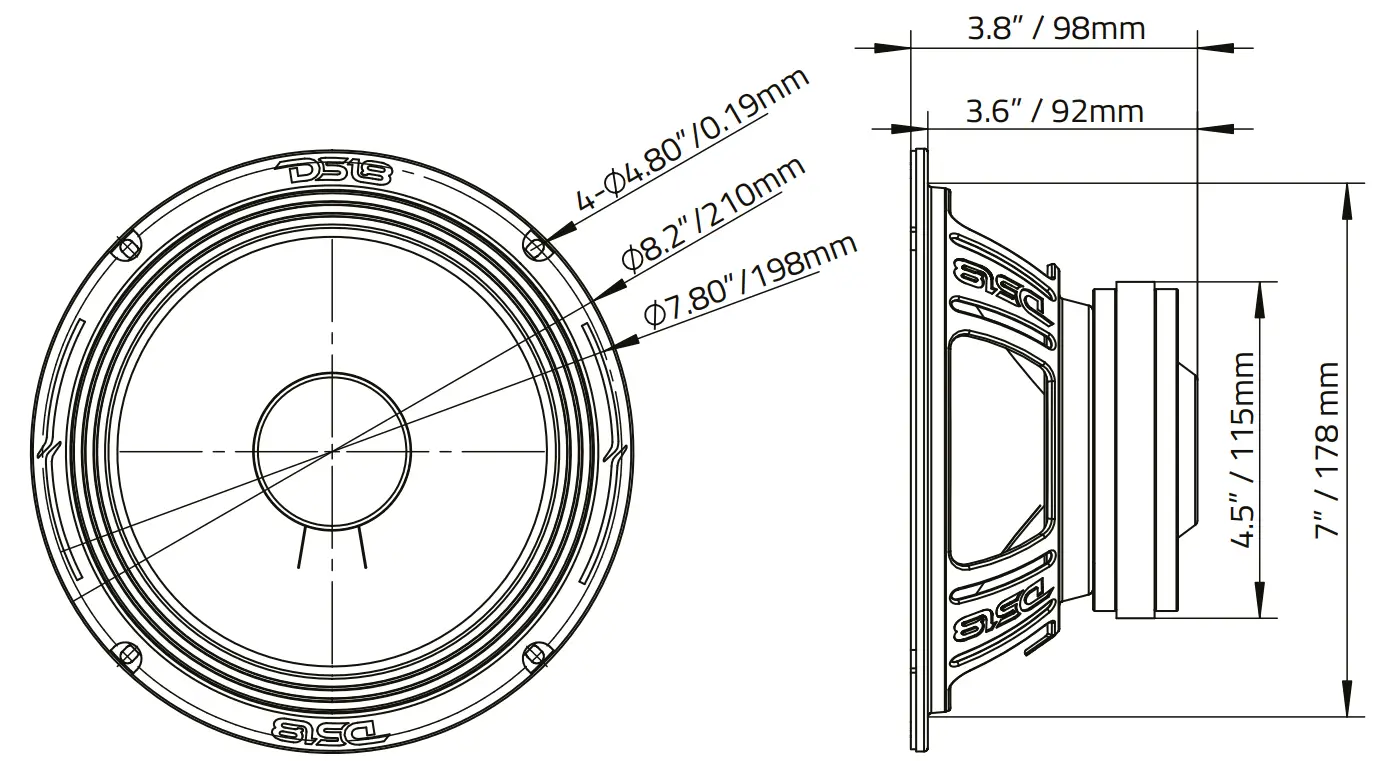 DS18 8PRO300MB-8 8 Inch Professional Mid-Bass Loudspeaker _ Spl 1