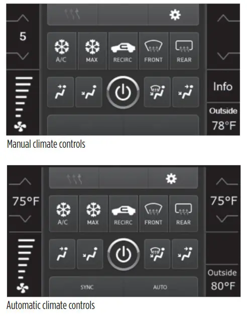 MeTra 99-5841B Ford Fusion2013-2020 - Climate Control screen