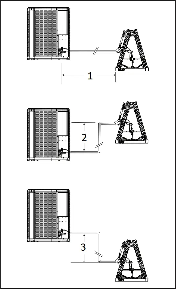 TRANE 4TWX5 - Refrigerant Piping Limits