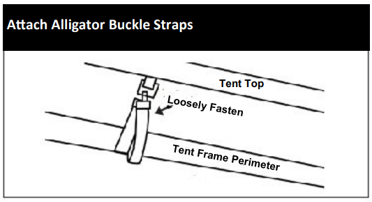 AMERICAN TENT 15foot x 30foot Commercial Party Frame Tent - Buckle Straps
