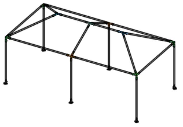AMERICAN TENT 15foot x 30foot Commercial Party Frame Tent - Figure