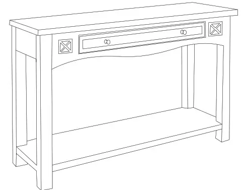 NOBLE 109856 Edgell Multicolored Distressed Console Table - CONSOLE TABLE