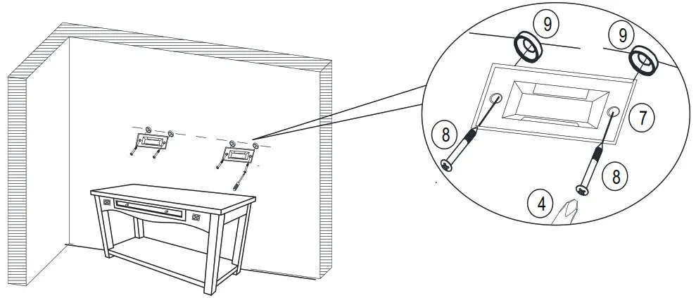 NOBLE 109856 Edgell Multicolored Distressed Console Table - Step 10