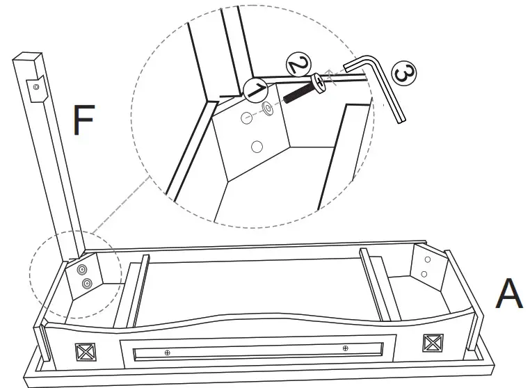 NOBLE 109856 Edgell Multicolored Distressed Console Table - Step 2