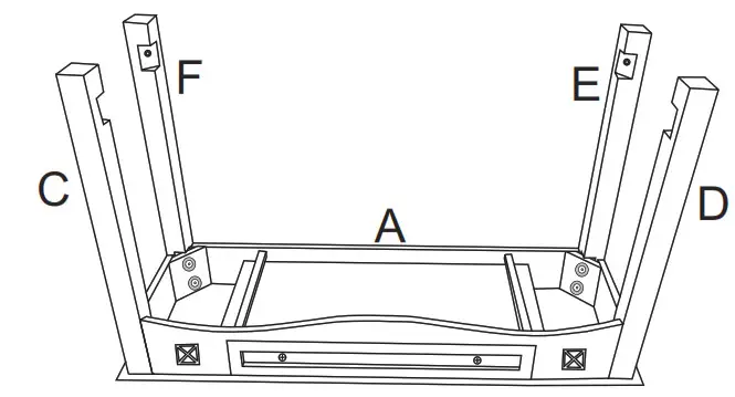 NOBLE 109856 Edgell Multicolored Distressed Console Table - Step 3