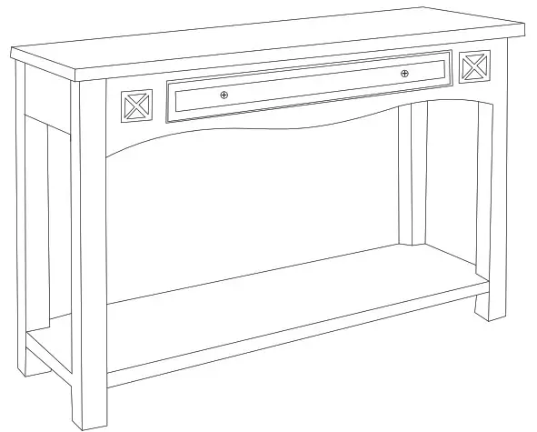 NOBLE 109856 Edgell Multicolored Distressed Console Table - Step 5