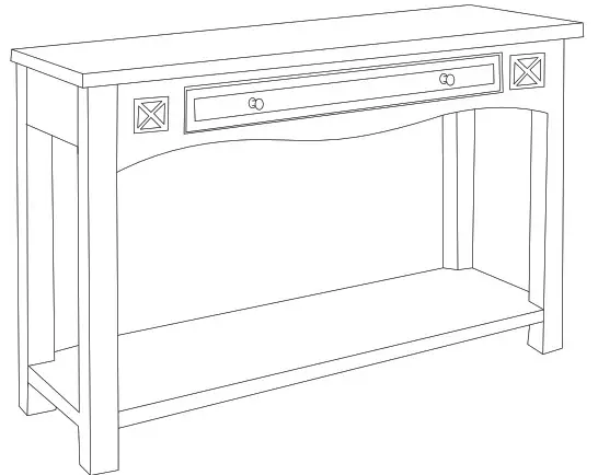 NOBLE 109856 Edgell Multicolored Distressed Console Table - Step 8