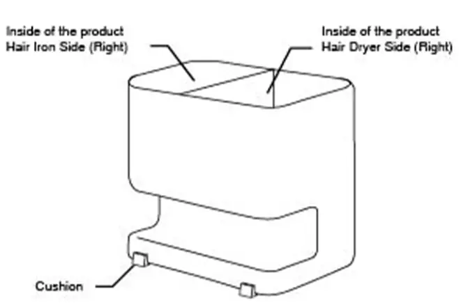 DELTA 7593 Hair and Hair Iron Holder, Beautes White - parts