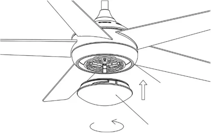 Edvivi FFG7771BN - Installation – Blade and Light Kit 3