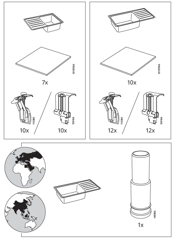 IKEA-AA-1793060-7-VATTUDALEN-Inset-Sink-1-Bowl-with-Drainboard-FIG-2