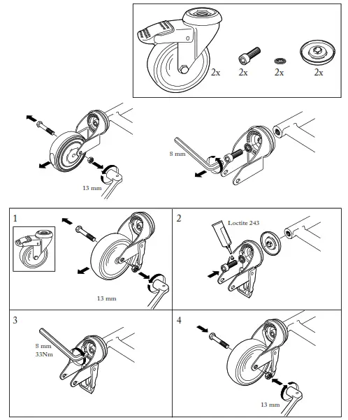 etac 78285.3 Lockable Castor