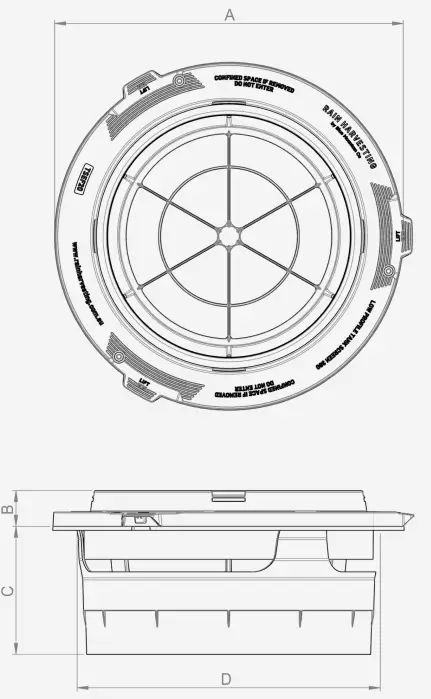 RAIN-HARVESTING-TSEF26-Low-Profile-Tank-Screen-360-Solar-Shield-Kit-with-Screw-Down-Ring-FIG-3