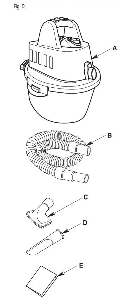 Craftsman CMXEVBE172500 Wet Dry Shop Vacuum - CONTENTS