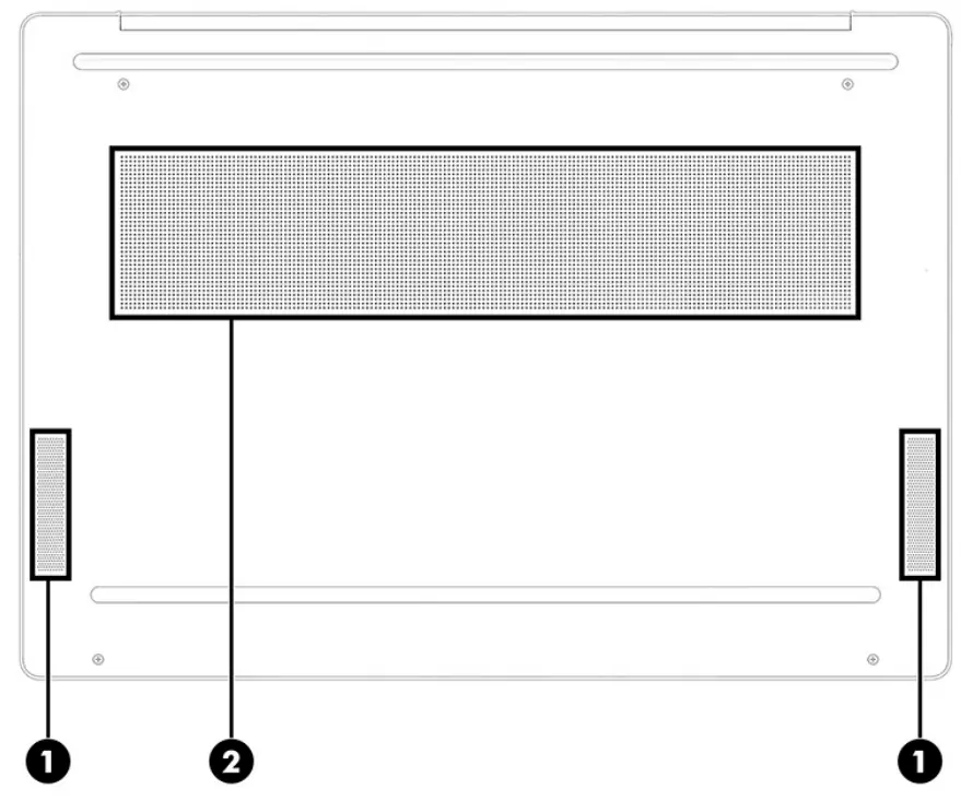 hp Pavilion Plus 14 Inch Laptop PC - Bottom