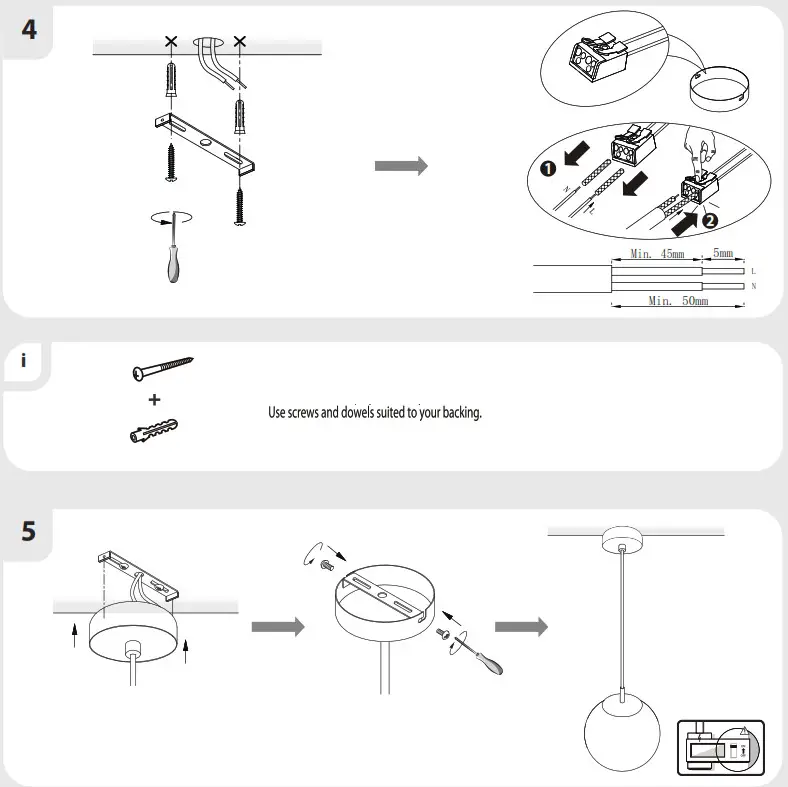 inspire 3276000305101 Hanging Lamp CELESTE white - Fig3