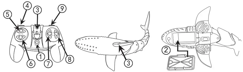 FEIYUE MSD 2022 Remote Control Shark Toy - Battery Installation 2