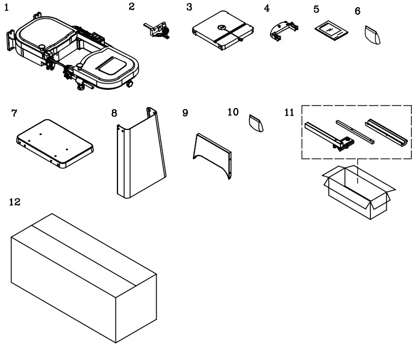 WEN BA1411 14 Inch Two Speed Band Saw - PACKING LIST