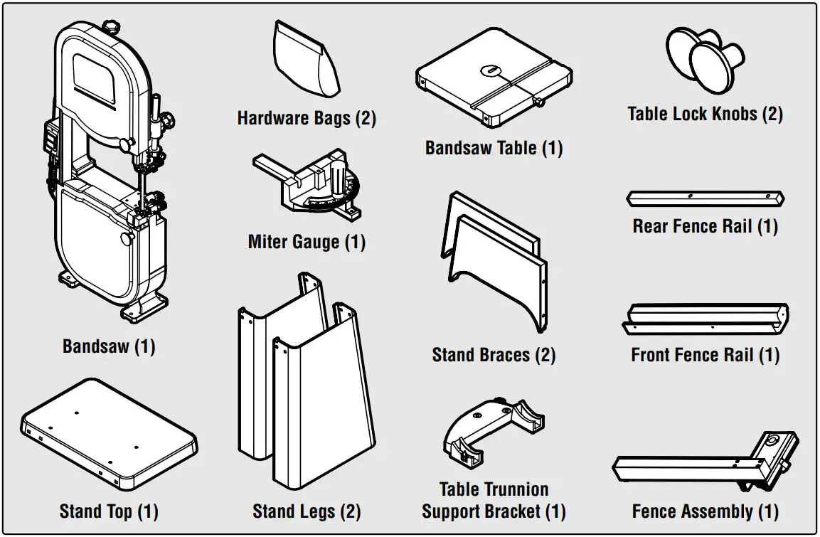 WEN BA1411 14 Inch Two Speed Band Saw - UNPACKING