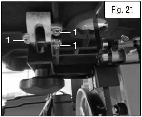 WEN BA1411 14 Inch Two Speed Band Saw - flange bolts