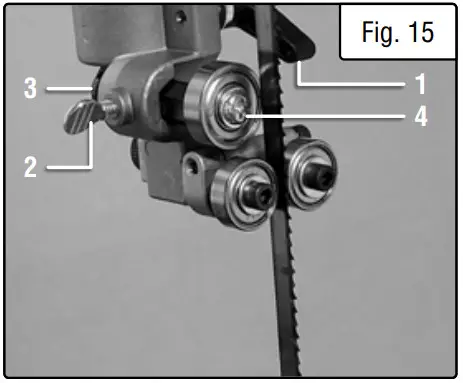 WEN BA1411 14 Inch Two Speed Band Saw - lock lever