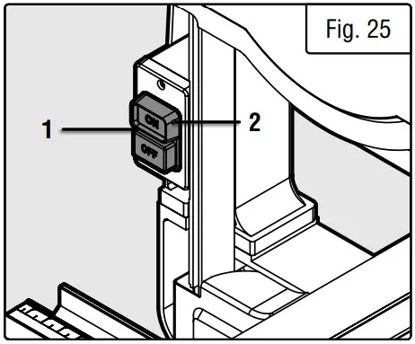 WEN BA1411 14 Inch Two Speed Band Saw - switch