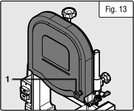 WEN BA1411 14 Inch Two Speed Band Saw - wheel cover